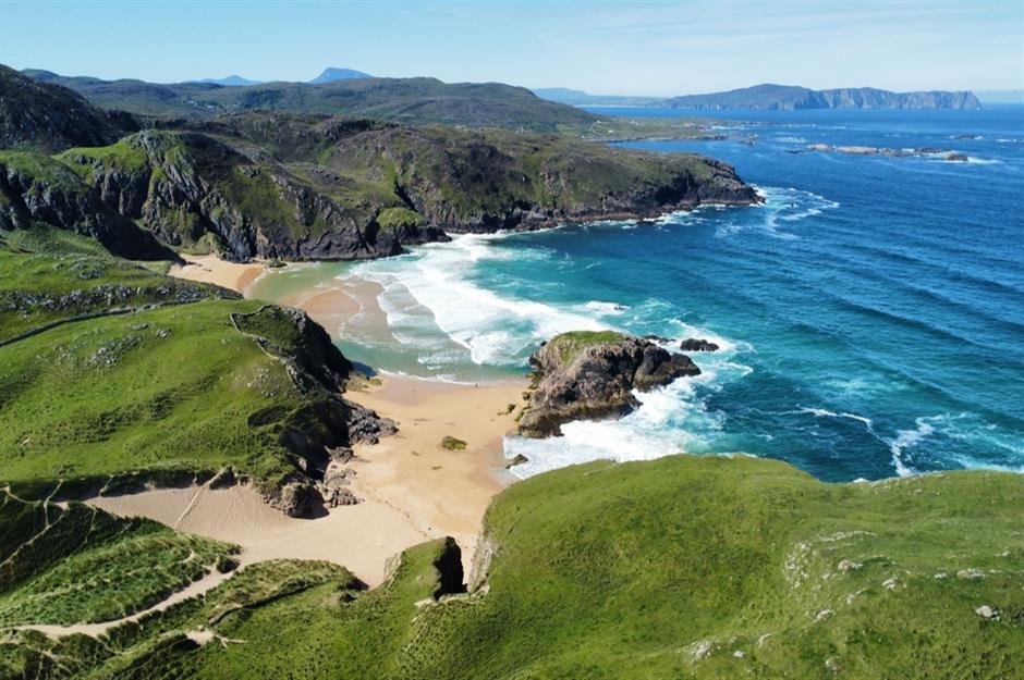 Hidden beaches Europe with a remote sandy cove and clear sea