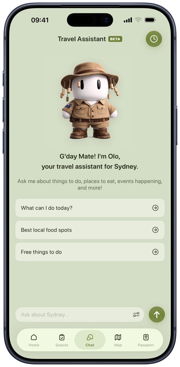 AI travel assistant mobile app