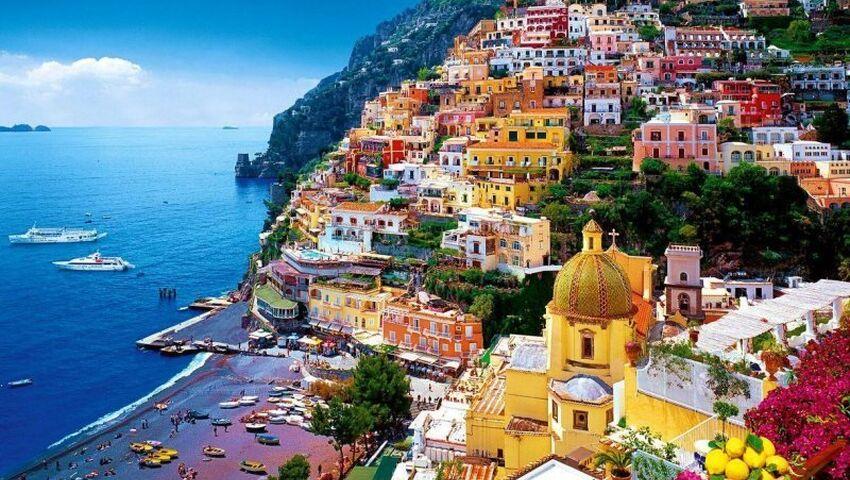 Amalfi Coast colorful cliff villages