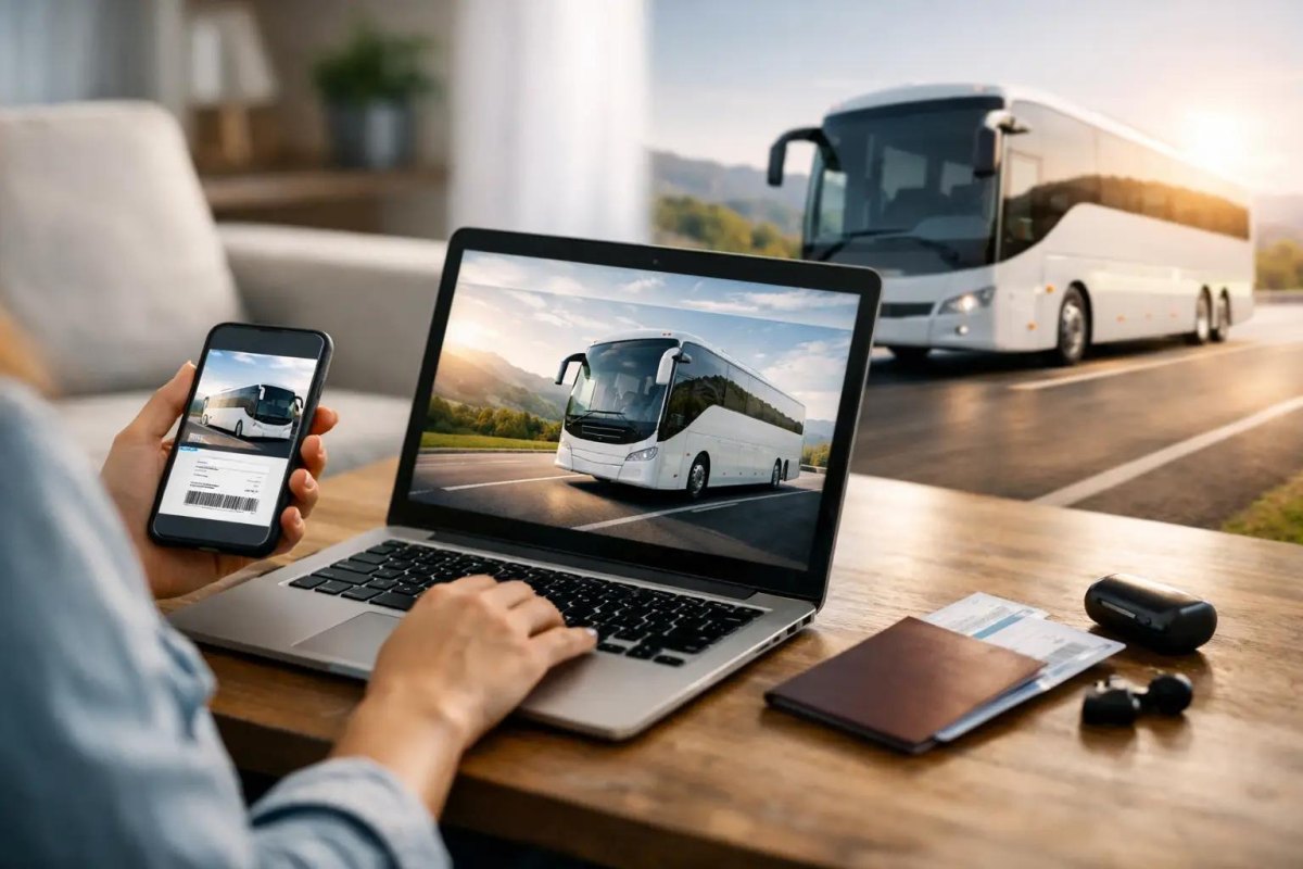 Online charter bus reservation booking