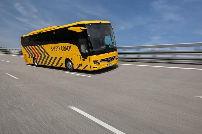 Safe coach bus highway travel
