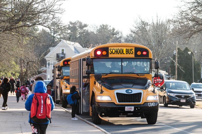 School bus used for transportation