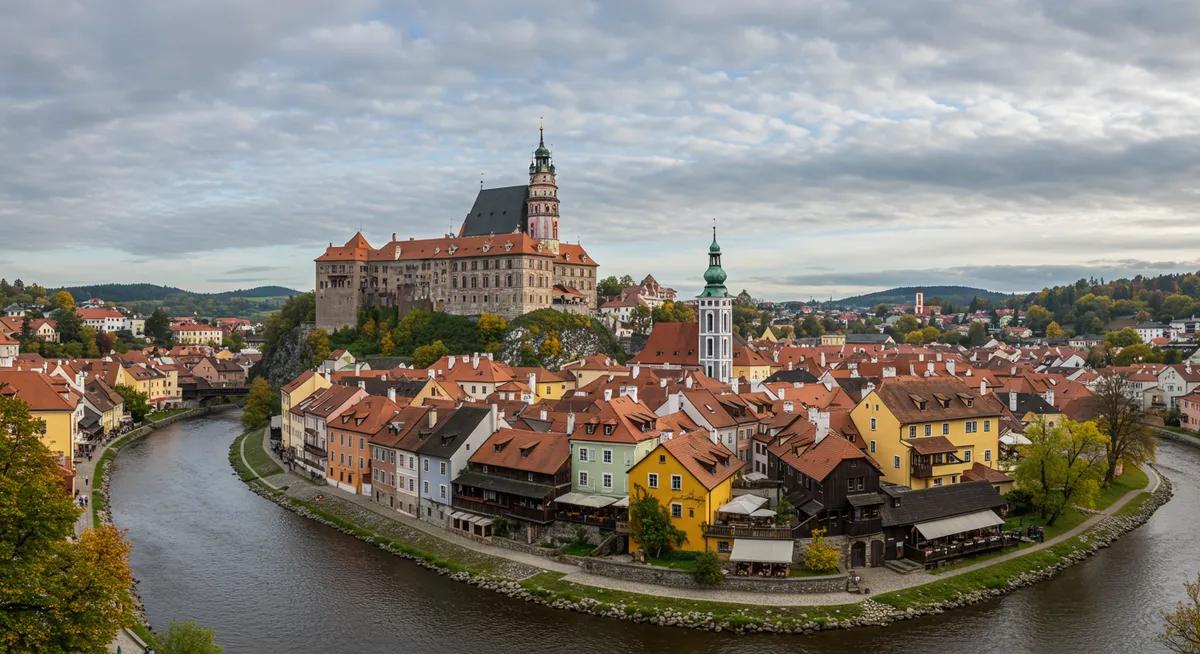 Český Krumlov castle river view