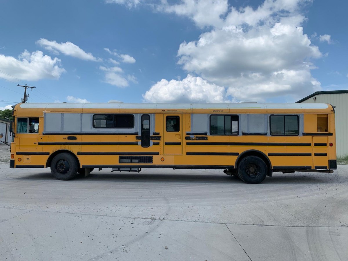 School bus ready for conversion