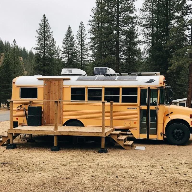 School bus ready for conversion
