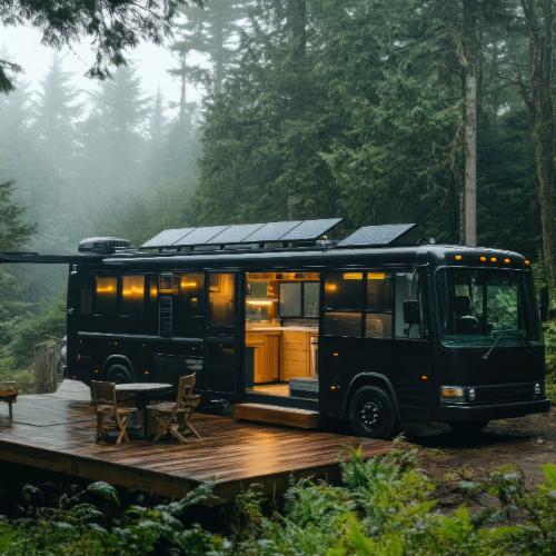 Finished bus RV exterior upgrades