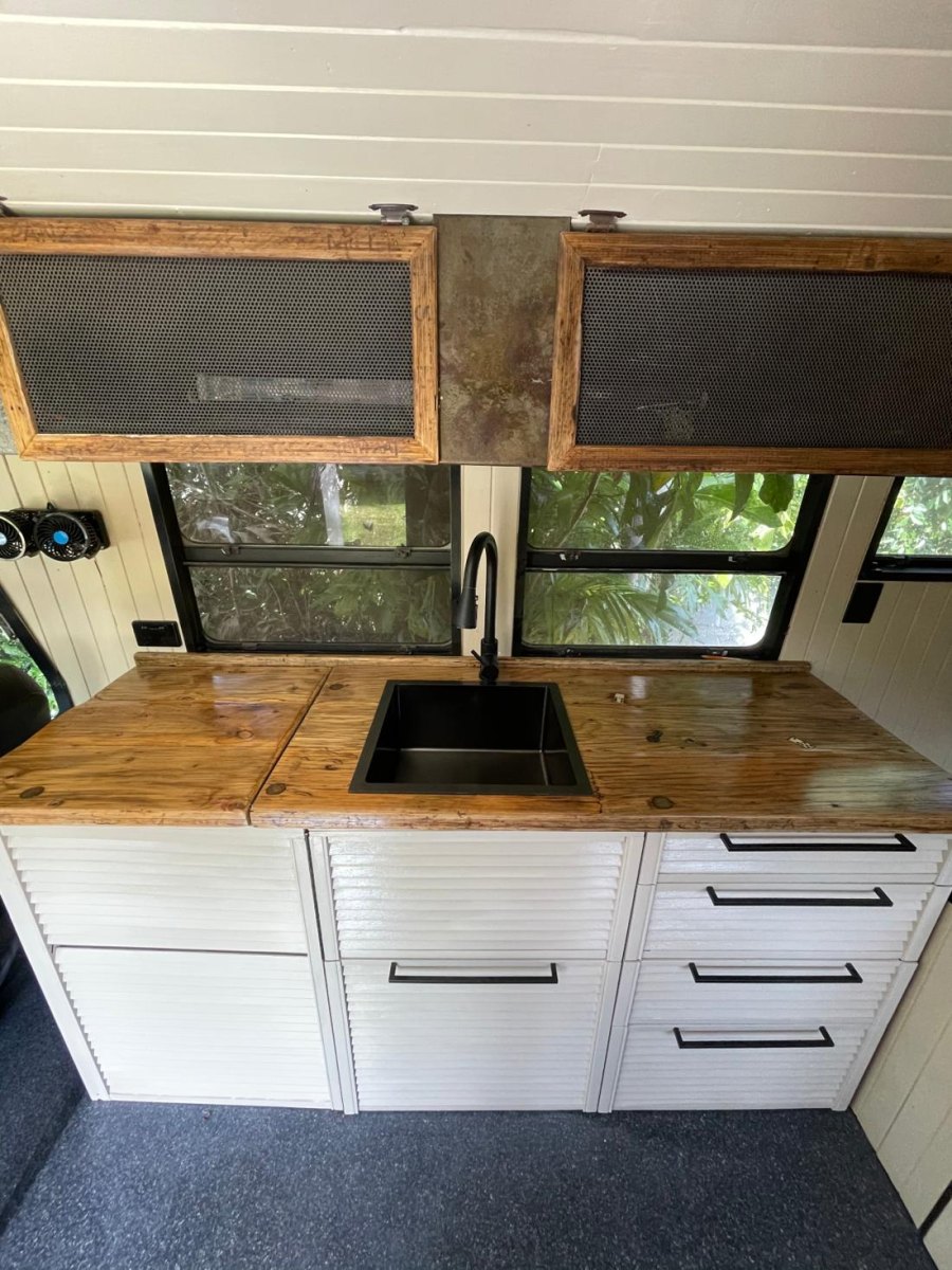 motorhome bus kitchen cabinets