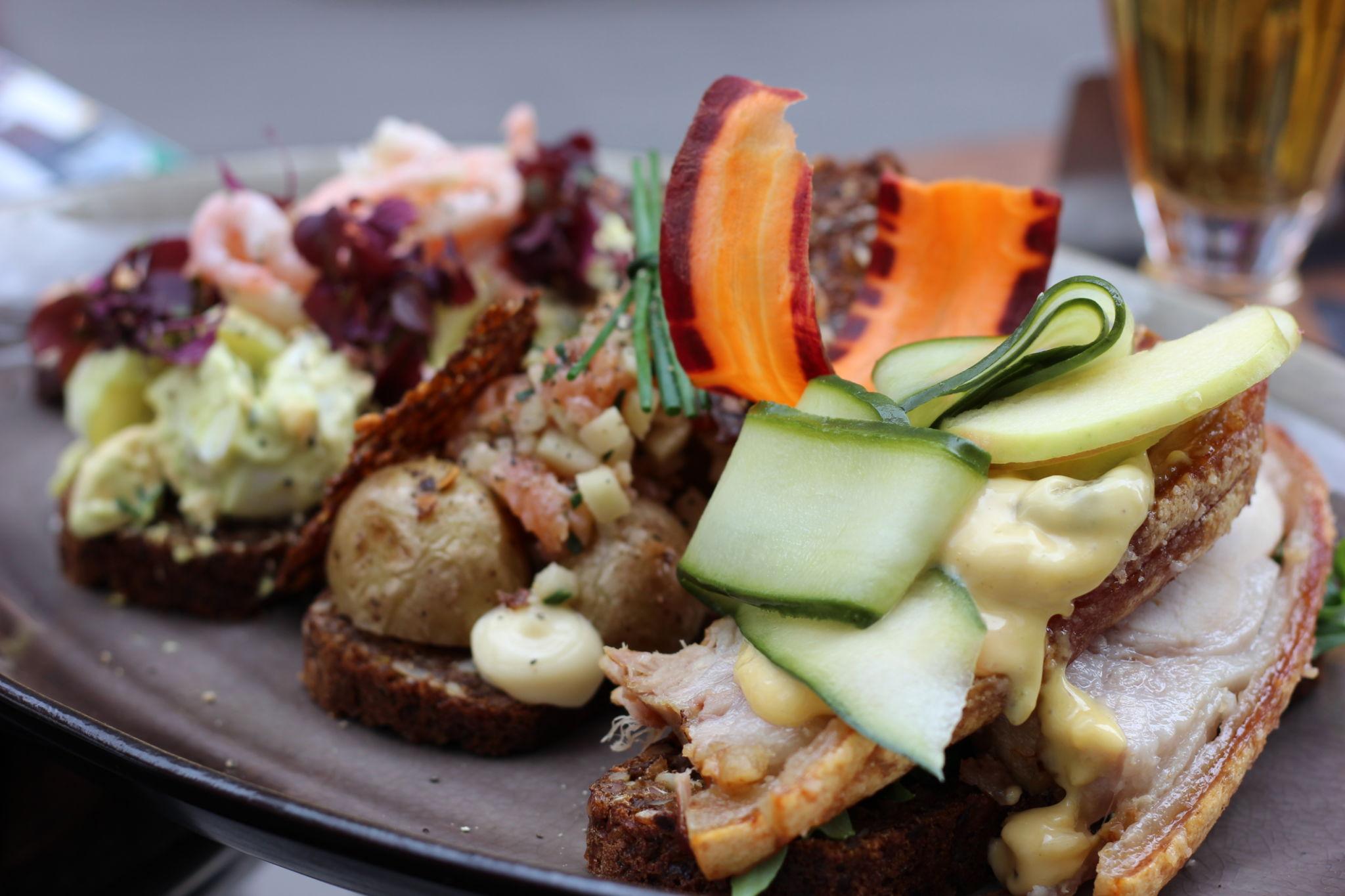 Copenhagen travel guide Danish open sandwich on a plate