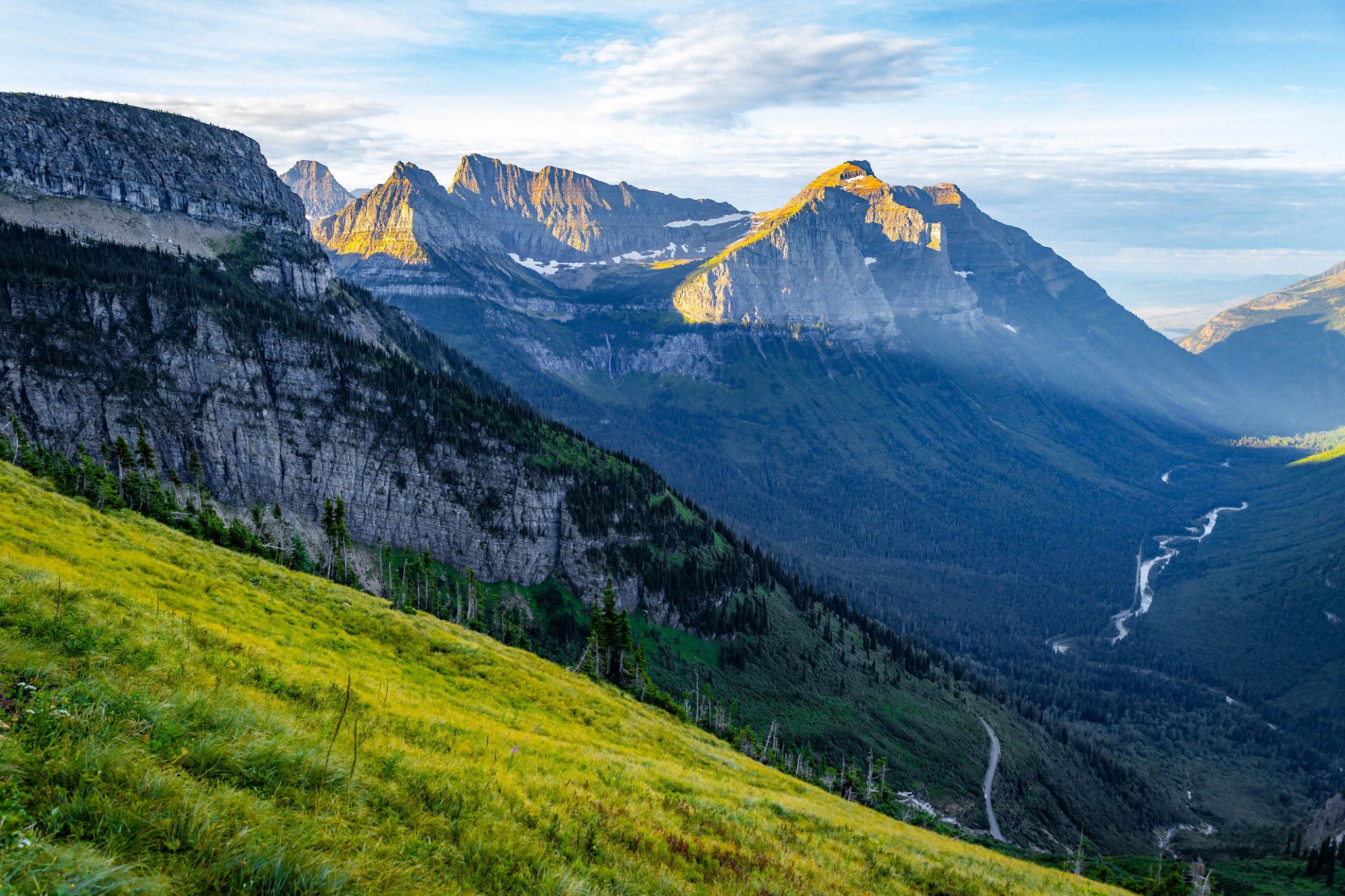 Glacier National Park sunset mountains