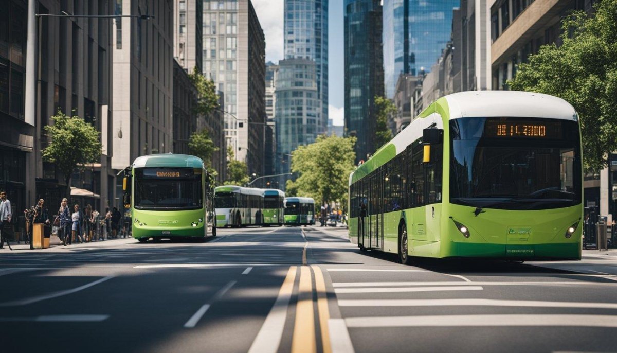 Electric bus public transport