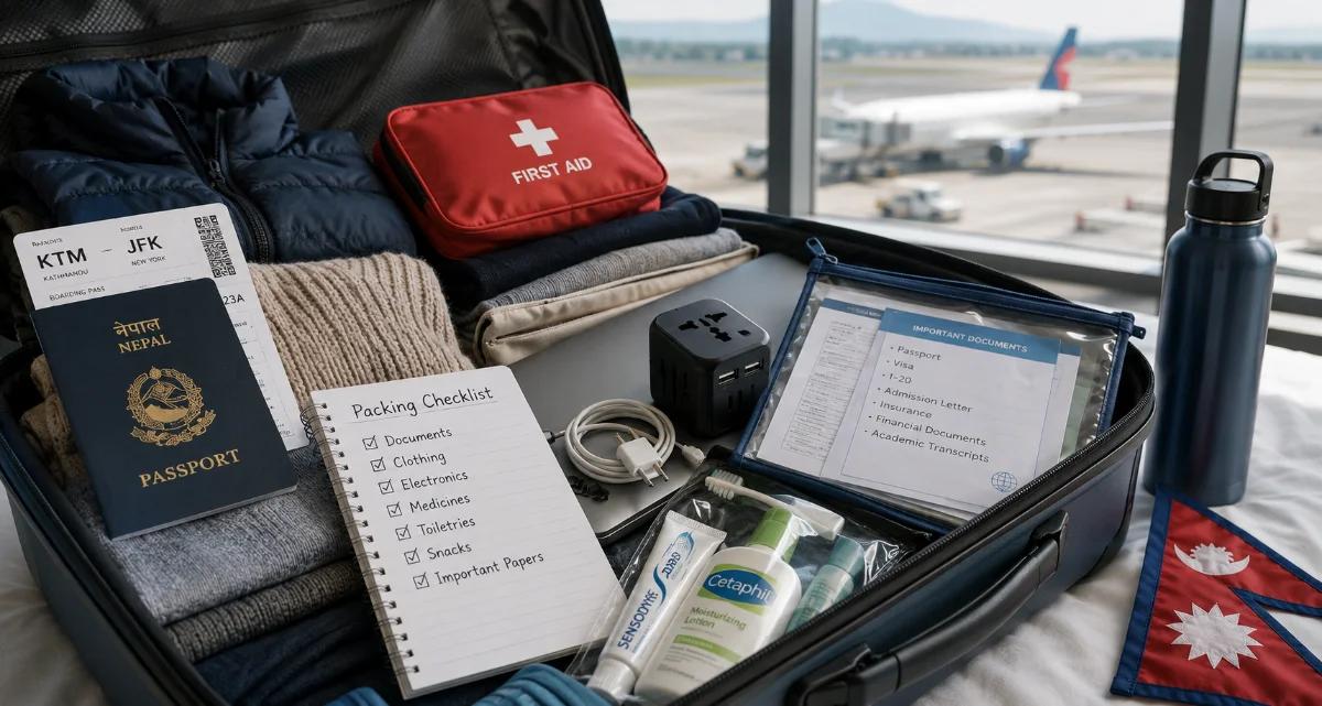 Final suitcase packing checklist