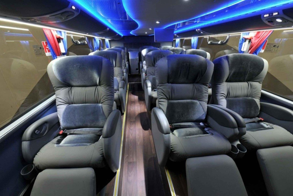 Comfortable coach bus seats