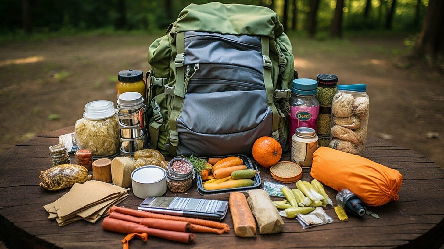 Trail food supplies arranged for a national park adventure