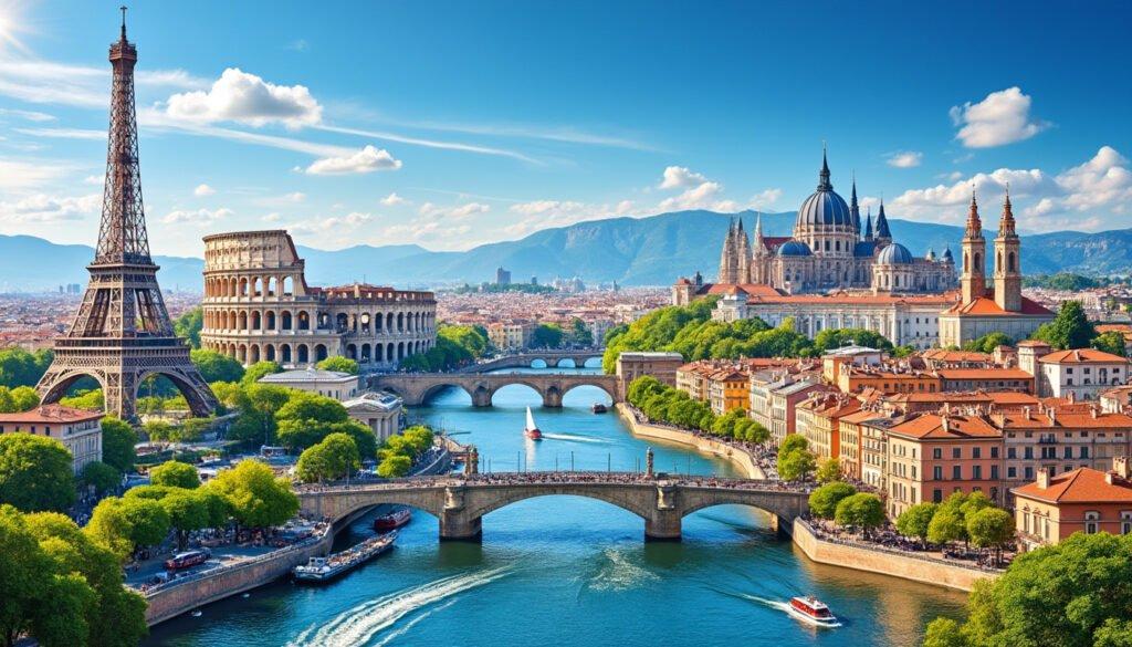 Paris Rome European travel landmarks