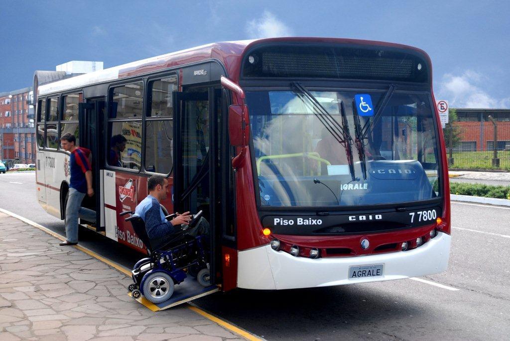 Accessible low floor bus