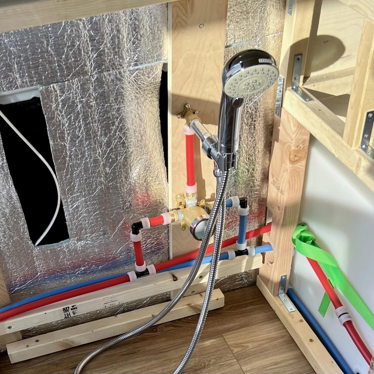 bus conversion bathroom shower