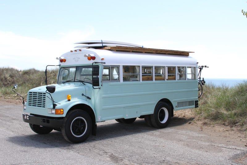 Completed bus conversion exterior
