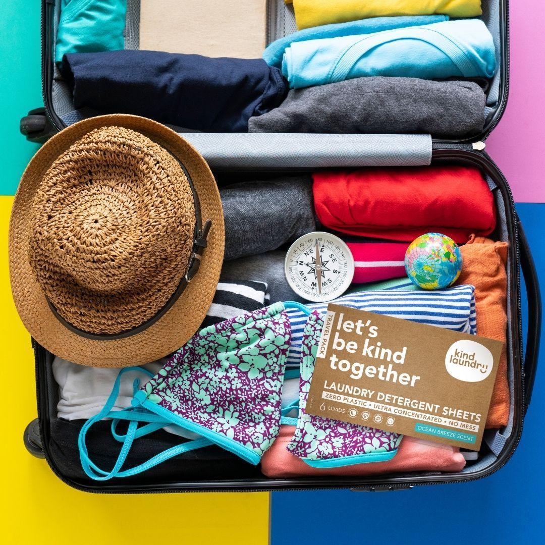 Travel laundry supplies kit
