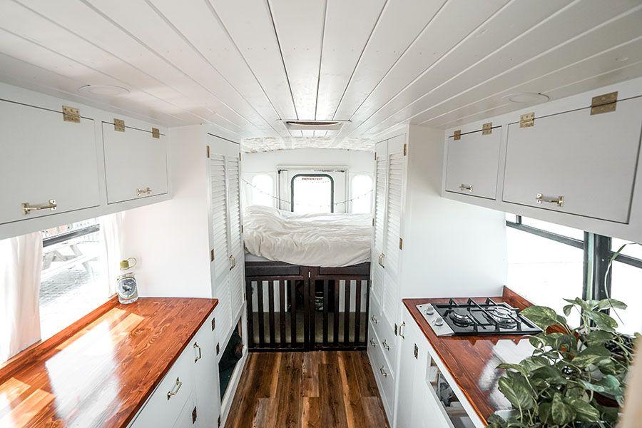 Minimalist travel bus space