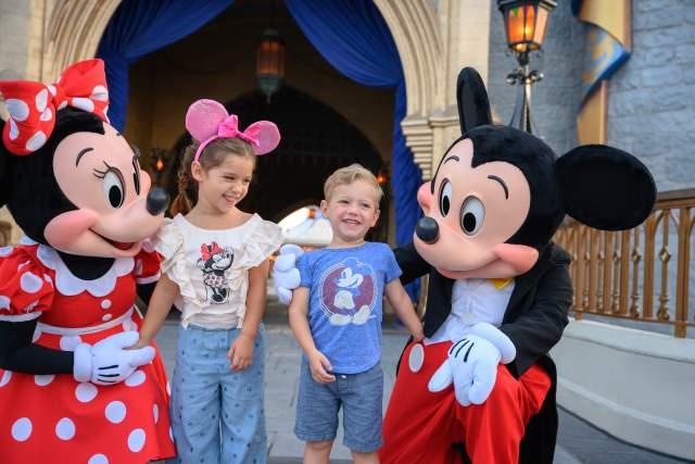 Child meeting Disney character