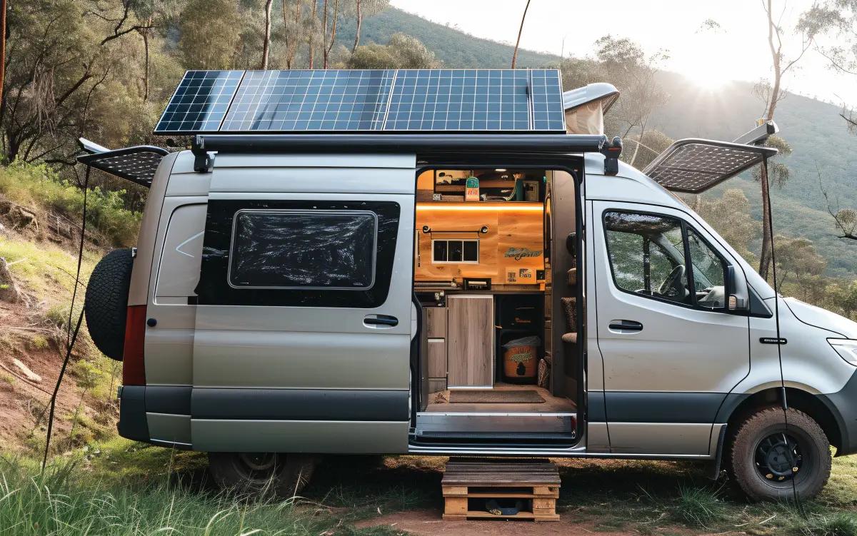camper bus solar setup