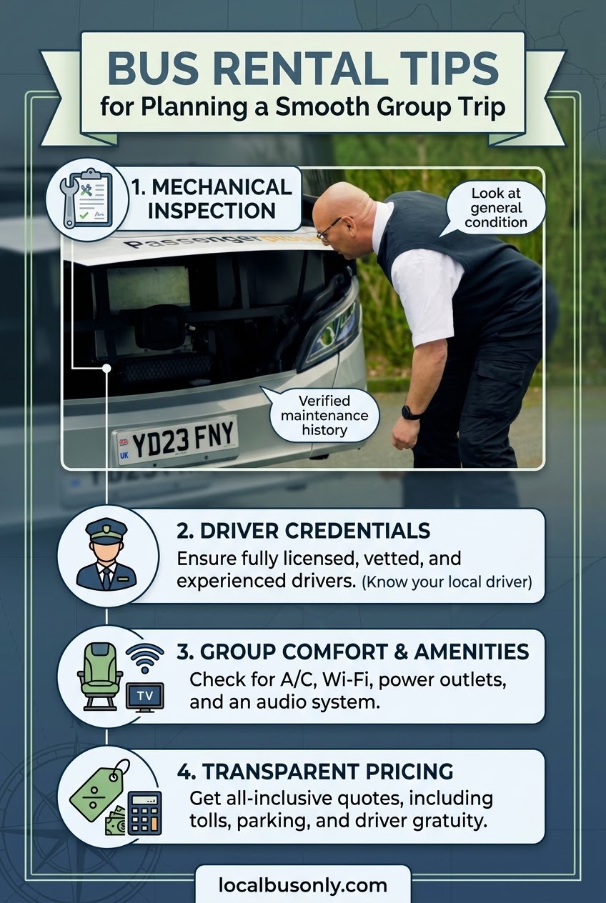 Bus Rental Tips for Planning a Smooth Group Trip