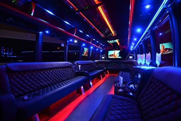 Party bus with lights