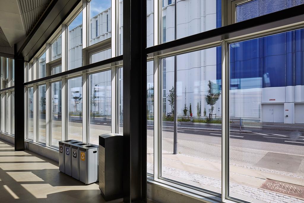 Recycling facilities at bus station