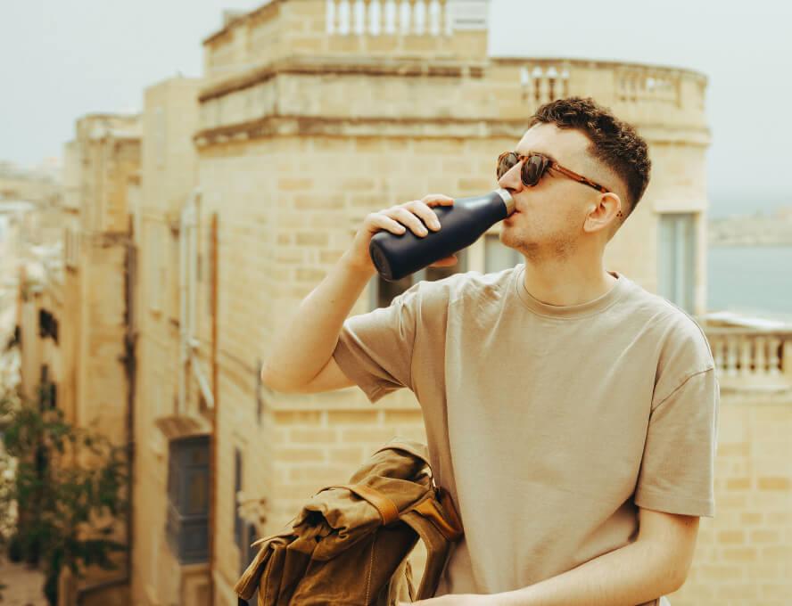 Reusable water bottle for travel