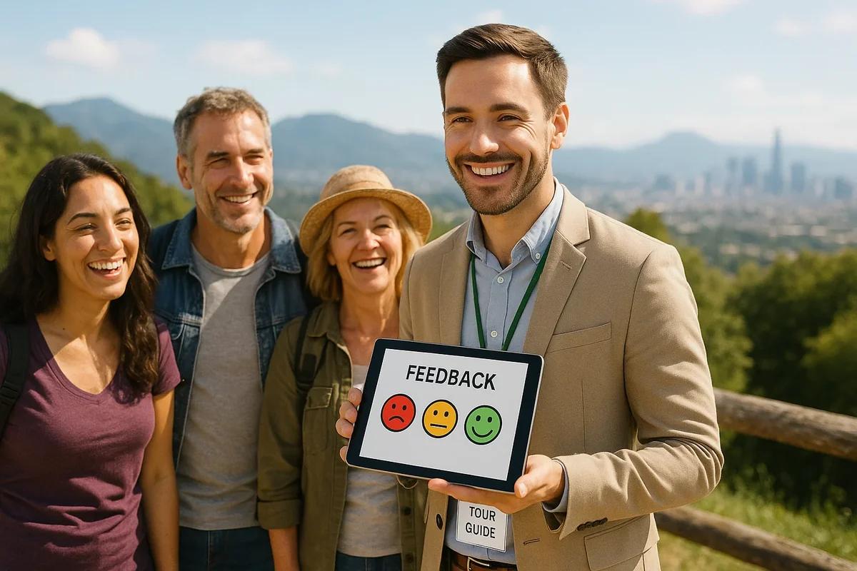Travelers completing tour feedback survey