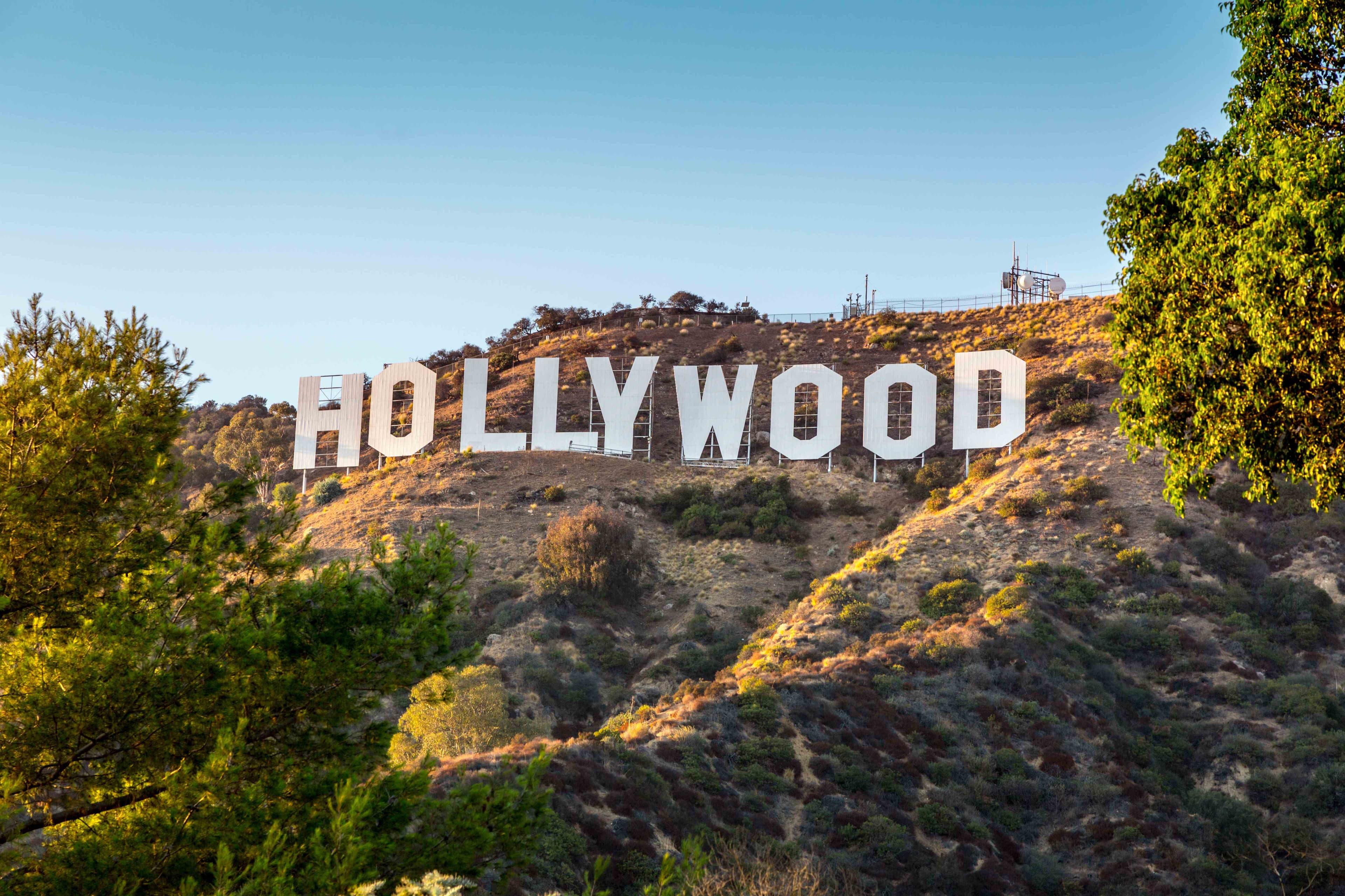 Hollywood sign on a California hillside