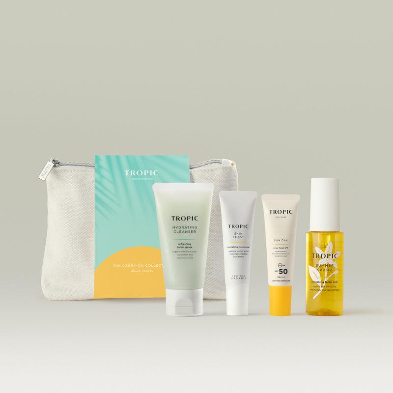 Summer skincare travel products