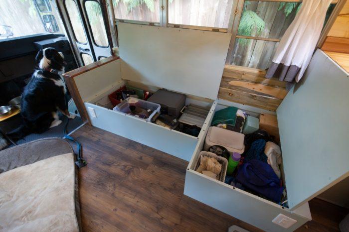 Organized bus storage solutions