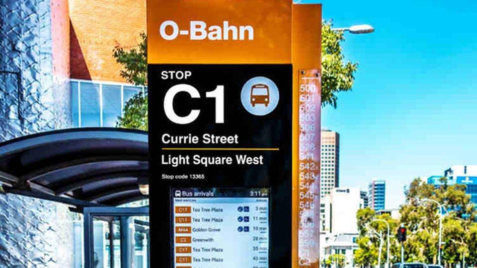Digital bus stop display