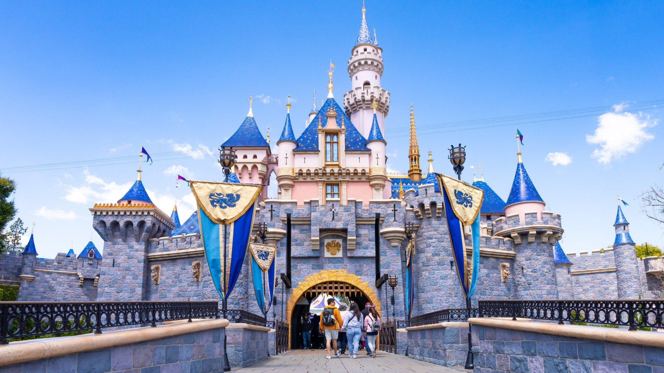 Disneyland castle entrance in California