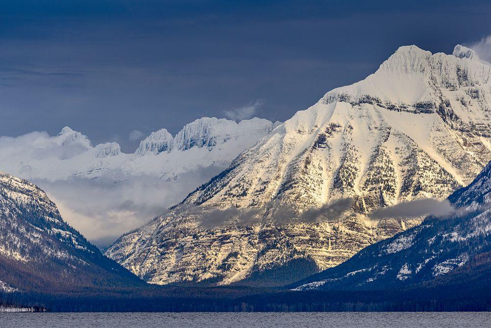 Mountain landscape showing spring conditions in Glacier National Park