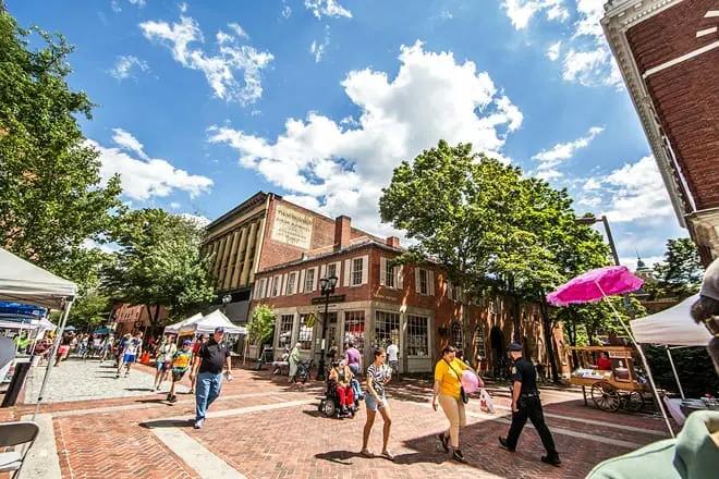 Essex Street pedestrian area Salem
