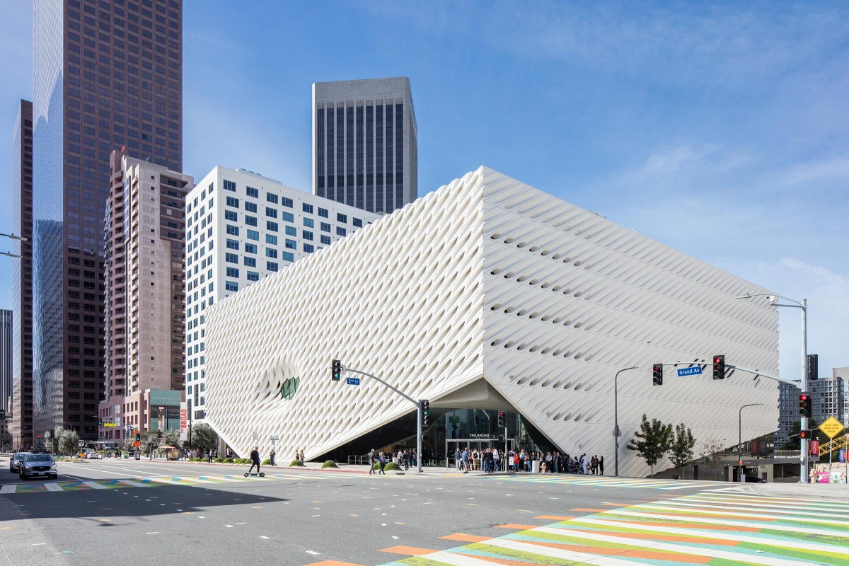 The Broad Museum exterior in Los Angeles