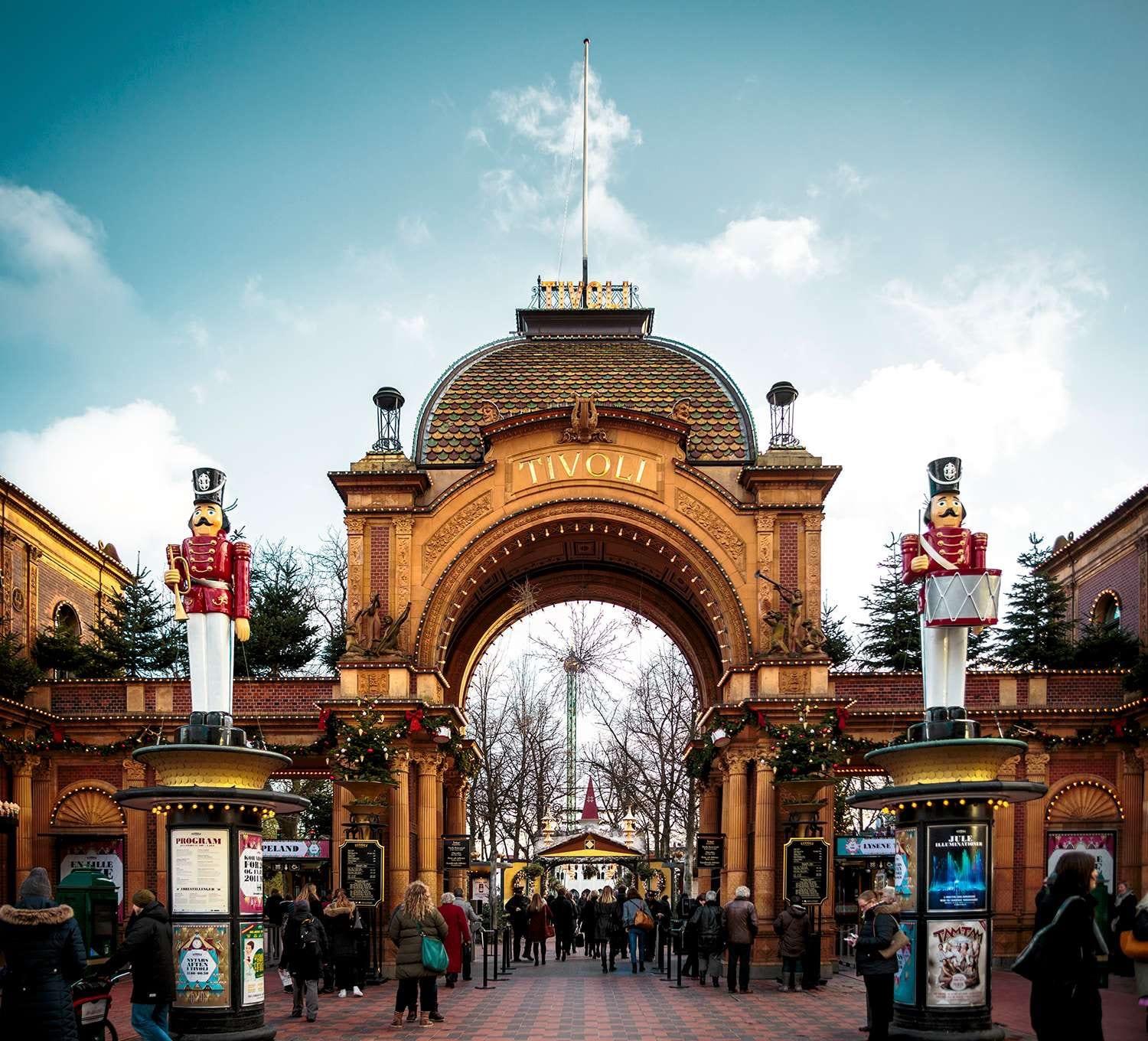 Copenhagen travel guide entrance to Tivoli Gardens amusement park