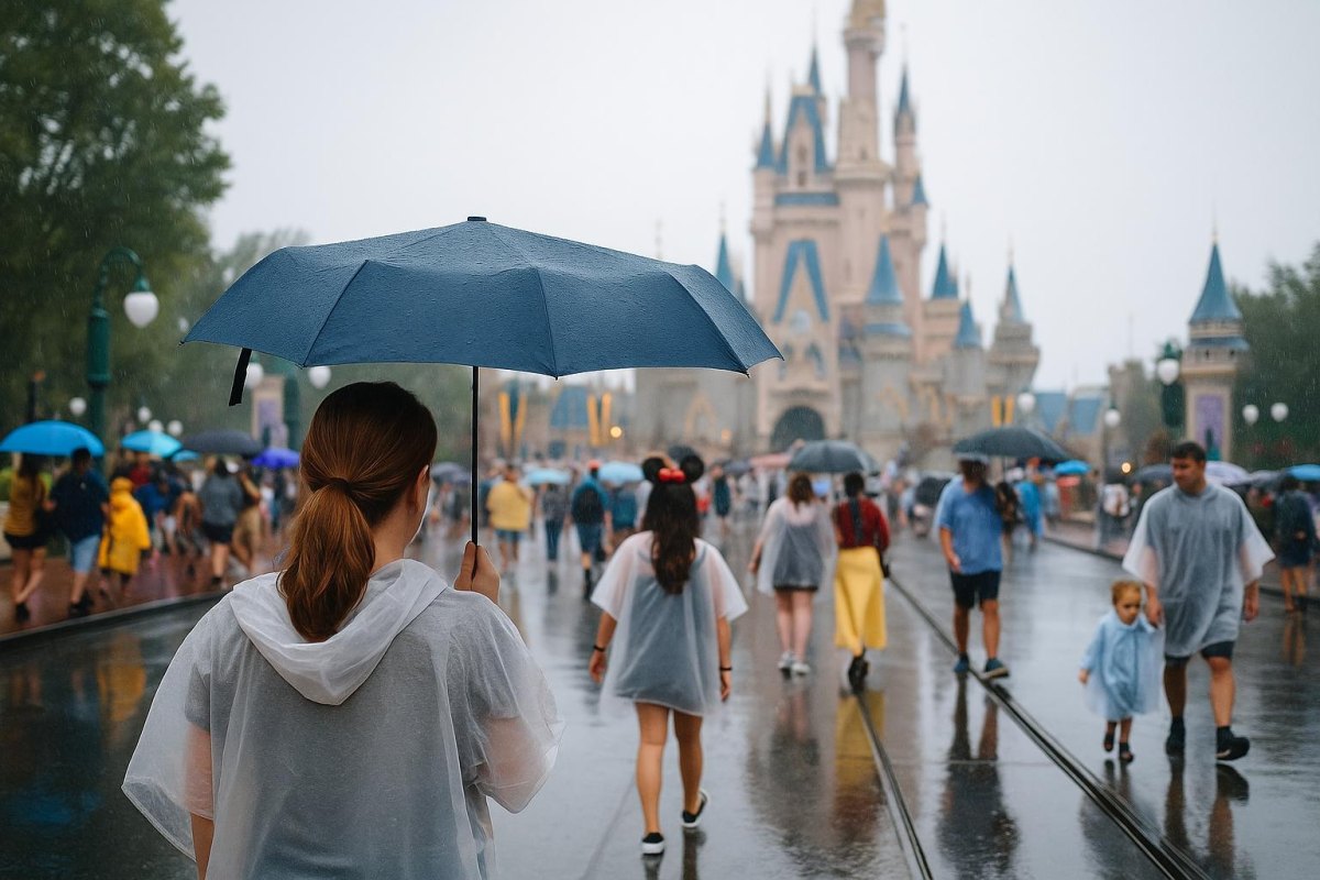 Rainy Disney World theme park day