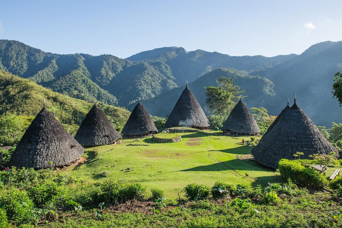 Traditional Indonesian village houses