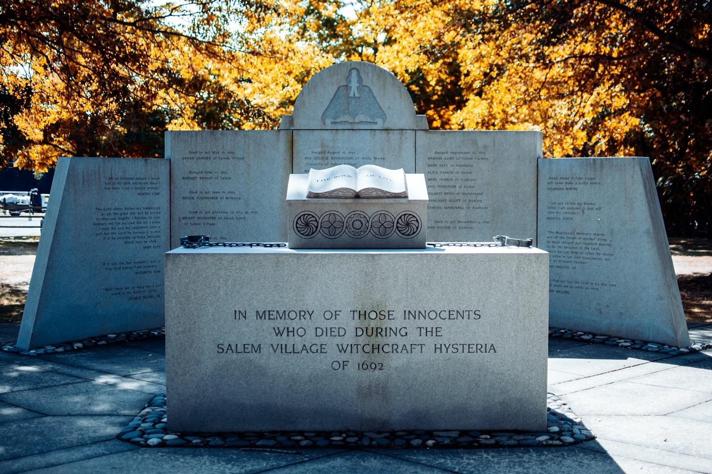 Salem Witch Trials Memorial stone wall