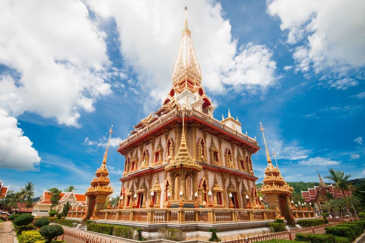 Wat Chalong ornate temple architecture