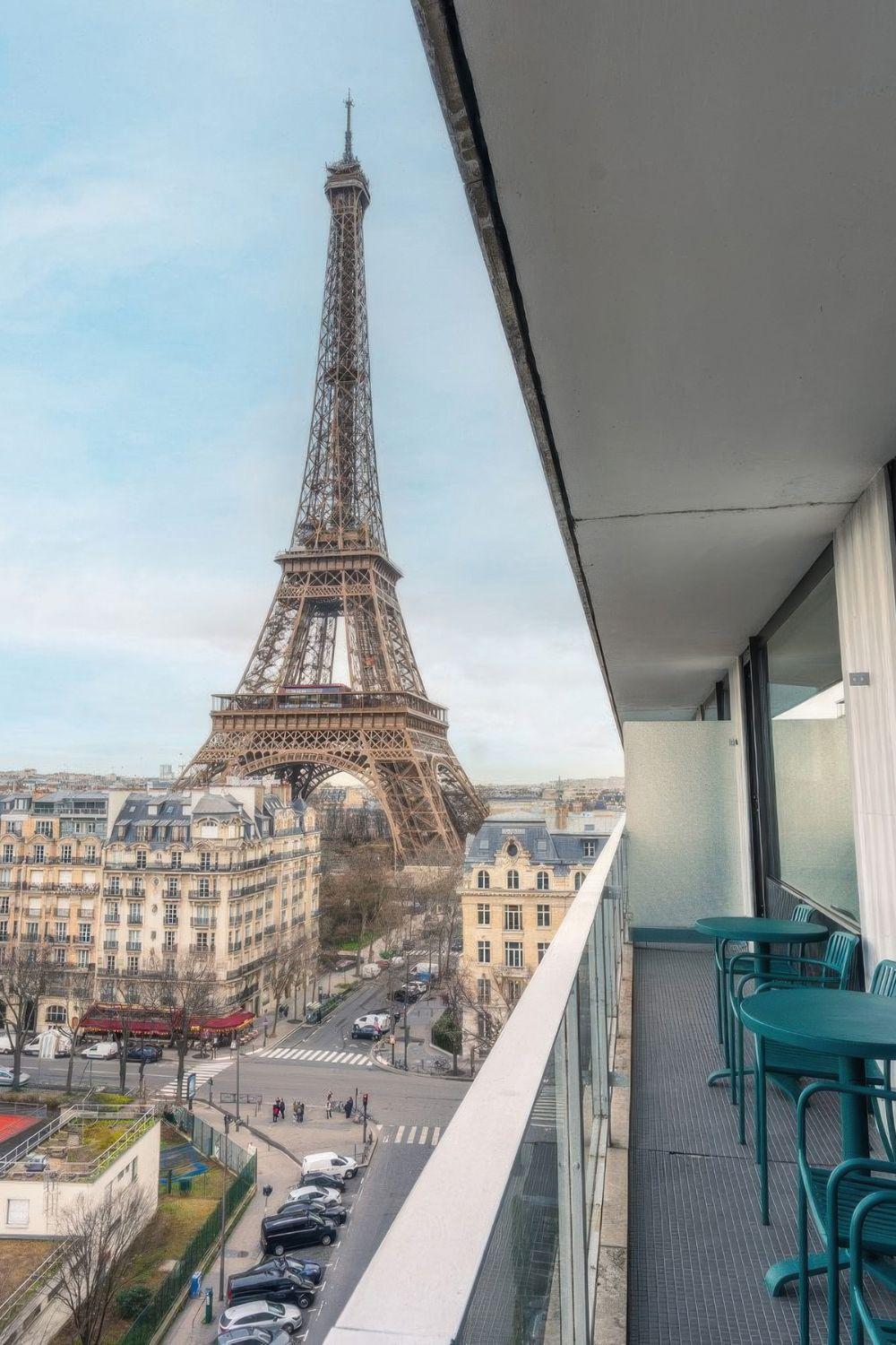 Paris hotel balcony view